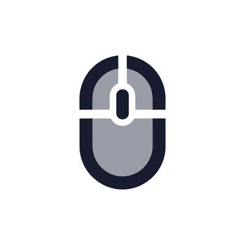 moderno contorno computadora ratón dispositivo electrónico sencillo icono vector