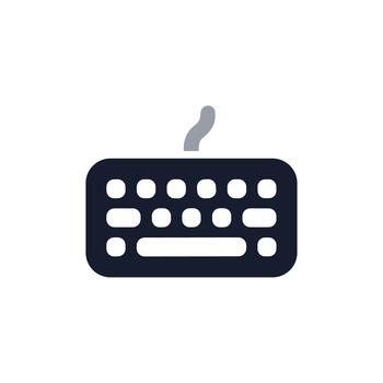 moderno plano estilo computadora entrada teclado dispositivo sencillo icono vector