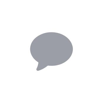 Minimalist Rounded Speech Bubble Message Indicator Modern Communication Icon vector