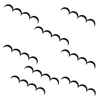 resumen pájaro silueta modelo con repitiendo arcos para decorativo diseño y movimiento en blanco antecedentes vector