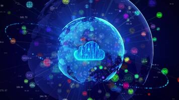 globalizzazione e cloud computing distribuito concetto di archiviazione video