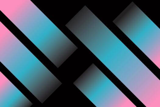 mínimo geométrico antecedentes. dinámica diagonal degradado azul, rosado formas composición. resumen ilustración negro color estilo. diseño para tu negocio antecedentes vector