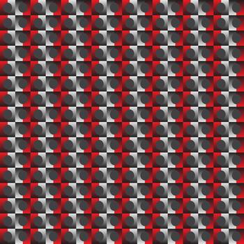 Dynamic grid abstract pattern of red, black, and gray for textile, wallpaper, and digital art vector