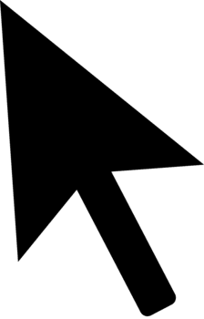 nero topo cursore icona pointer freccia digitale ui elemento png