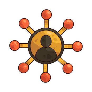 ilustración de en red usuario vector