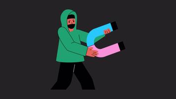 pirata furto dati 2d movimento grafica animazione alfa canale video