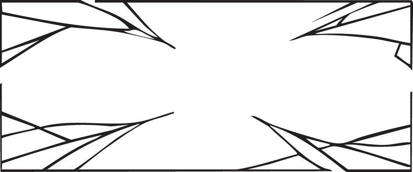 rectangular marco con agudo geométrico esquina acentos vector