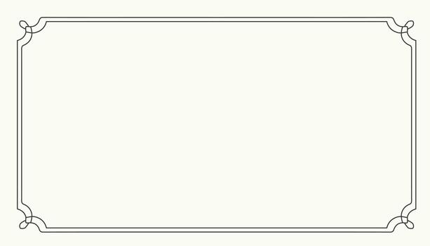 sencillo rectangular frontera marco con redondeado esquina adornos vector