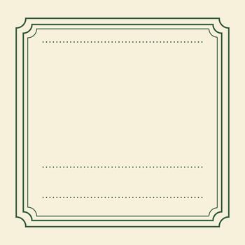 clásico doble línea rectangular marco con punteado guía líneas vector