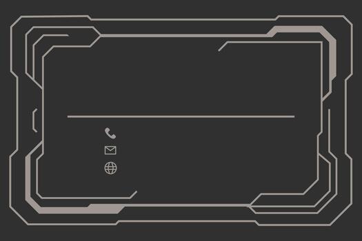 oscuro geométrico circuito estilo rectangular marco vector