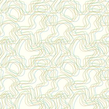 Holographic abstract lines, biomorphic shapes on white background. Futuristic abstract pattern. vector