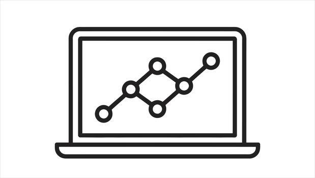Digital data visualization icon vector