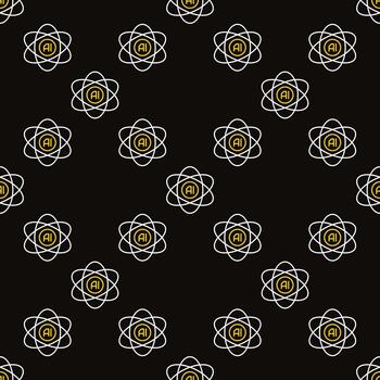 ai átomo molécula artificial inteligencia contorno sin costura modelo vector