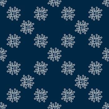 ai chip - artificial inteligencia procesador Delgado línea sin costura modelo vector