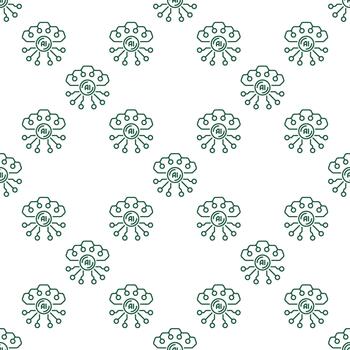 artificial inteligencia tecnología ai sin costura modelo en contorno estilo vector