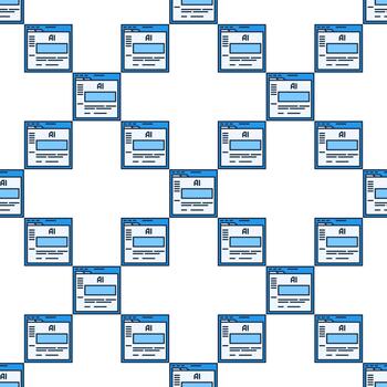 navegador con ai aplicación artificial inteligencia tecnología de colores sin costura modelo vector