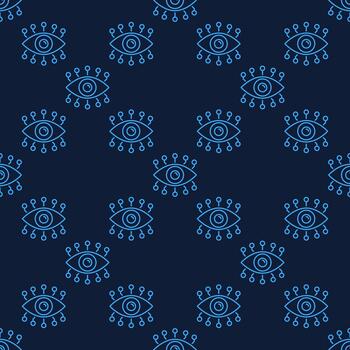 artificial inteligencia ojo ai tecnología lineal sin costura modelo vector