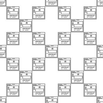 Web browser with AI chat Artificial Intelligence Technology seamless pattern in thin line style vector
