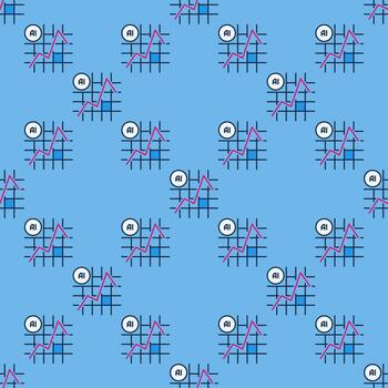 ai grafico ai de colores sin costura modelo vector