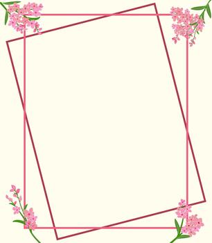 dulce floral marco diseño con dos superposición rectangular fronteras en antecedentes es un ligero crema vector