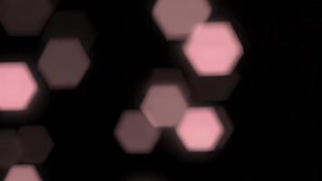borroso hexagonal bokeh luces resumen antecedentes video