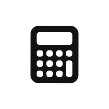 sencillo línea estilo calculadora icono para financiero y matemático aplicaciones vector