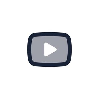 plano estilo medios de comunicación jugador jugar botón icono diseño elemento vector