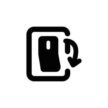 sencillo línea estilo girar dispositivo pantalla interfaz ui símbolo icono vector