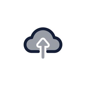 Simple Line Style Cloud Upload Arrow Icon for Modern Interface vector