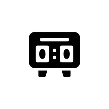 Simple Solid Scoreboard Game Screen Information Display Icon vector