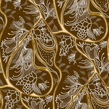 batik design with abstract pattern vector
