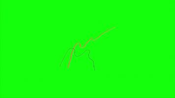 vivace verde schermo sfondo con dinamico magro Linee per colore chiave o compositing uso video