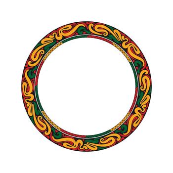 Black history month Borders,, Frames for Juneteenth with space for text. Colorful abstract circle frame vector