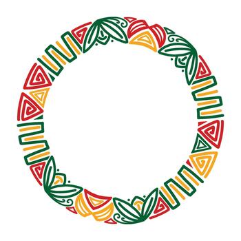 Black history month circle borders frames, Black history month Borders pattern Frames, Frames for Juneteenth with space for text. vector