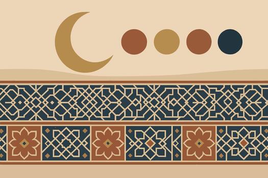 un modelo con el palabra creciente y un creciente Luna vector