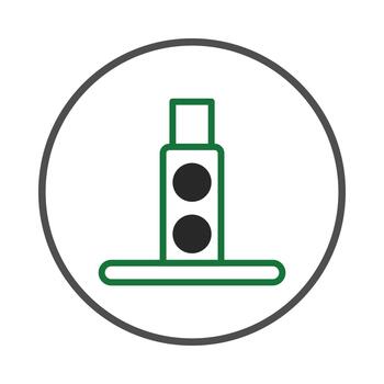 resumen verde tráfico señal icono representando transporte sistema infraestructura y controlar con vector