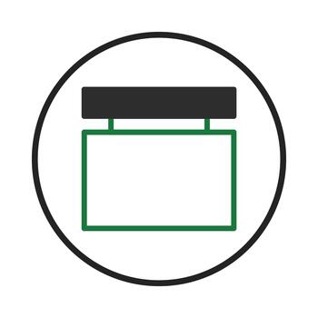 Abstract representation of an establishment or a generic storefront concept outlined inside of a vector