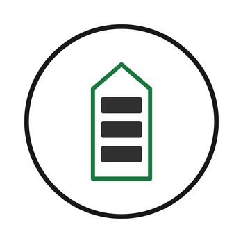 resumen representación exhibiendo progresión mediante niveles con un sutil verde frontera vector