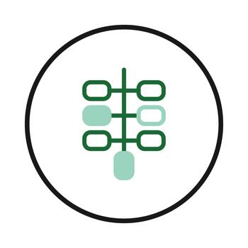 Creative abstract icon design showing intricate connections in a circular layout vector