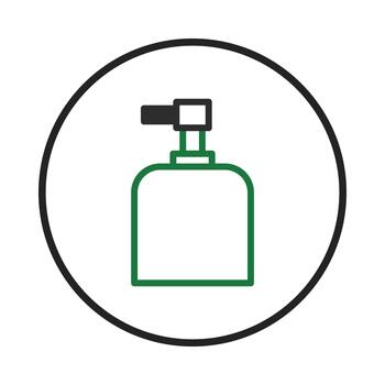 Elegant dispensing device outline icon in a circular frame offering a clean and versatile design vector