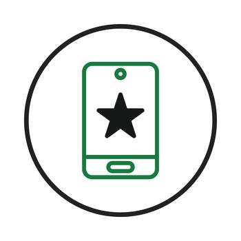 favorito solicitud selección en digital dispositivo icono exhibiendo inteligente usuario preferencias y estrella vector