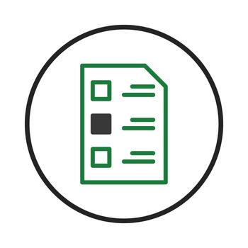 minimalista Lista de Verificación diseño ilustrando productividad y tarea administración dentro circular enmarcado vector