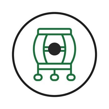 minimalista conceptualización vitrinas artístico redondeado envase soportado por resumen diseño vector