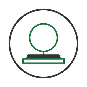 minimalista resumen circulo ilustración dentro bordeado marco ofrecimiento sencillo geométrico diseño vector