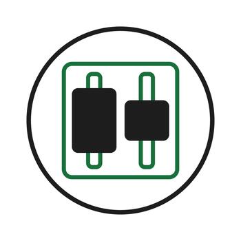 esquemático representación de componentes en un circuito ilustrando diseño elementos para tecnología vector