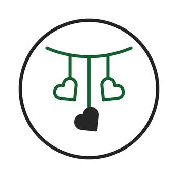 Symbolic heart decorations illustration adorning simplistic background for celebration romantic vector