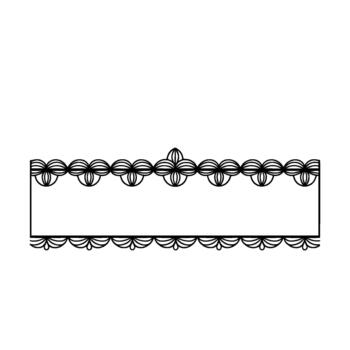 un delicado ornamental frontera presentando un repitiendo simétrico modelo de floral motivos y elegante curvas enmarcado un blanco rectangular espacio vector