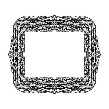 intrincado resumen estampado rectangular frontera vector