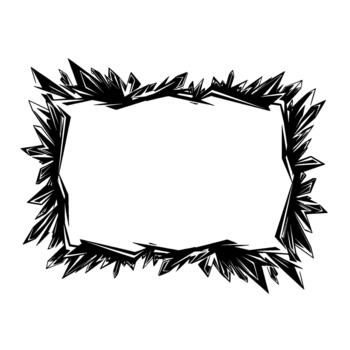 geométrico resumen frontera con agudo angular cristal casco elementos formando un áspero marco vector