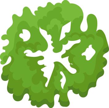 árbol parte superior ver plano diseño elemento vector